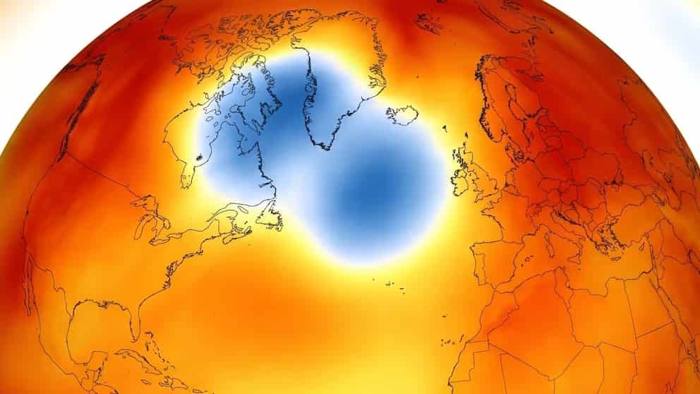 La mancha fría del Atlántico y la ola de calor europea