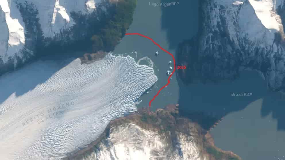 El glaciar Perito Moreno acelera su retroceso en la Patagonia