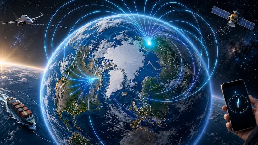 El polo norte magnético ajusta la navegación mundial
