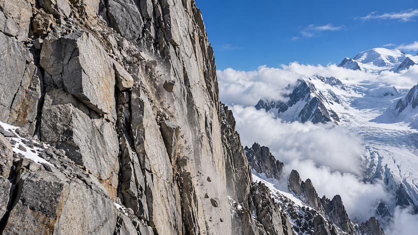 El calor dispara los derrumbes en el macizo del Mont Blanc