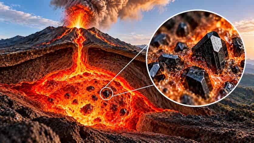 Cristales volcánicos revelan cómo se mueve el magma oculto