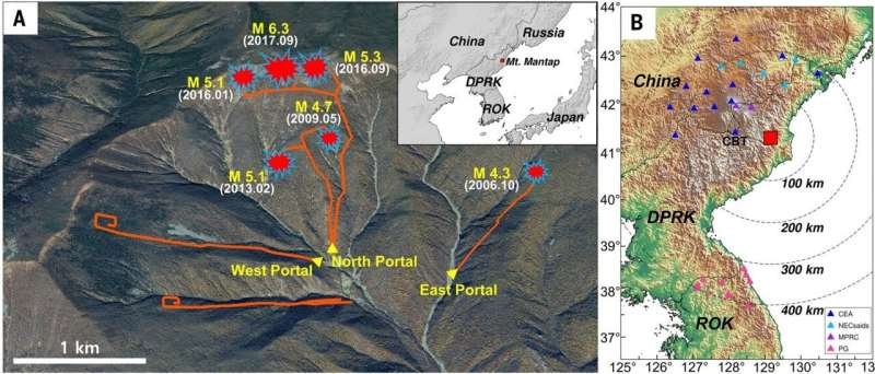 Pruebas nucleares dejaron una larga secuencia sísmica en Corea del Norte