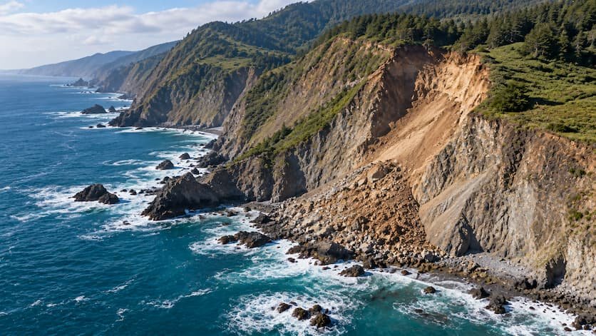California identifica acantilados que retroceden 21 metros al año