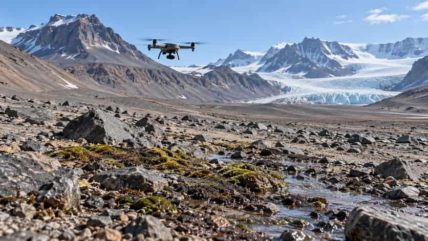 Drones e IA permiten seguir la vegetación diminuta de la Antártida