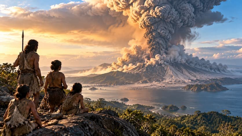 Una erupción de hace 7.300 años revela cómo sobrevivió una sociedad