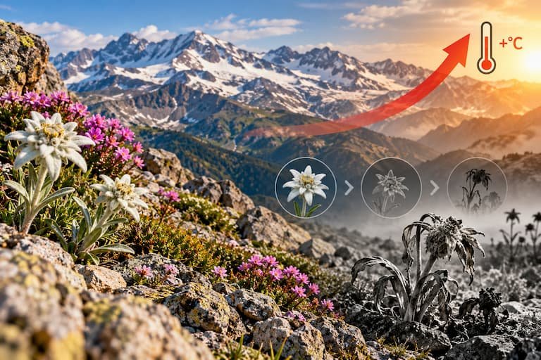 Estudio alerta del aumento de extinciones de plantas en las cimas de las montañas europeas
