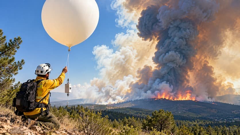 Globos meteorológicos ayudan a anticipar incendios forestales extremos