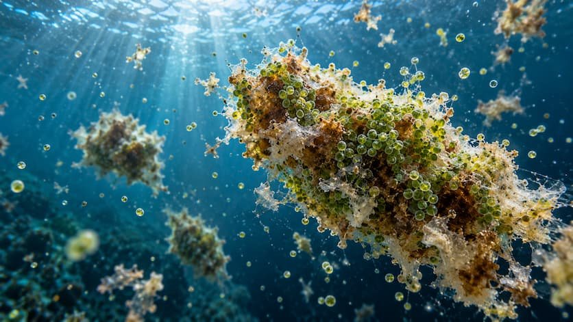 Un microbio oceánico revela una nueva vía para transportar carbono