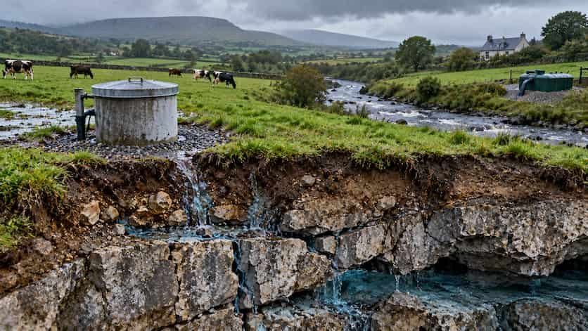 Las lluvias revelan dos rutas de contaminación del agua en Irlanda