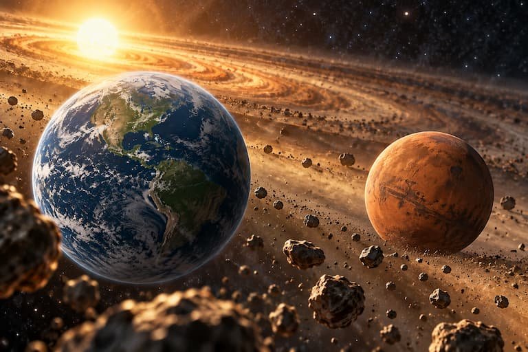 La Tierra y Marte se formaron mediante procesos muy diferentes