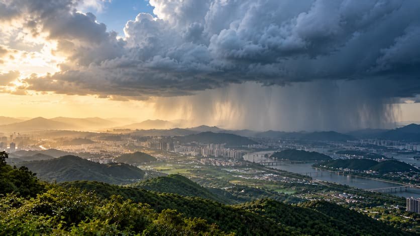 Las lluvias de verano se desplazan 213 kilómetros al norte en Asia